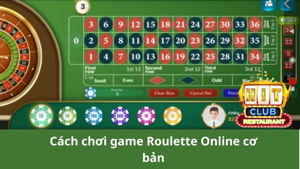 Cách chơi game Roulette Online cơ bản