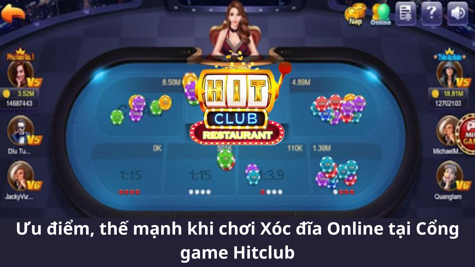 Ưu điểm, thế mạnh khi chơi Xóc đĩa Online tại Cổng game Hitclub